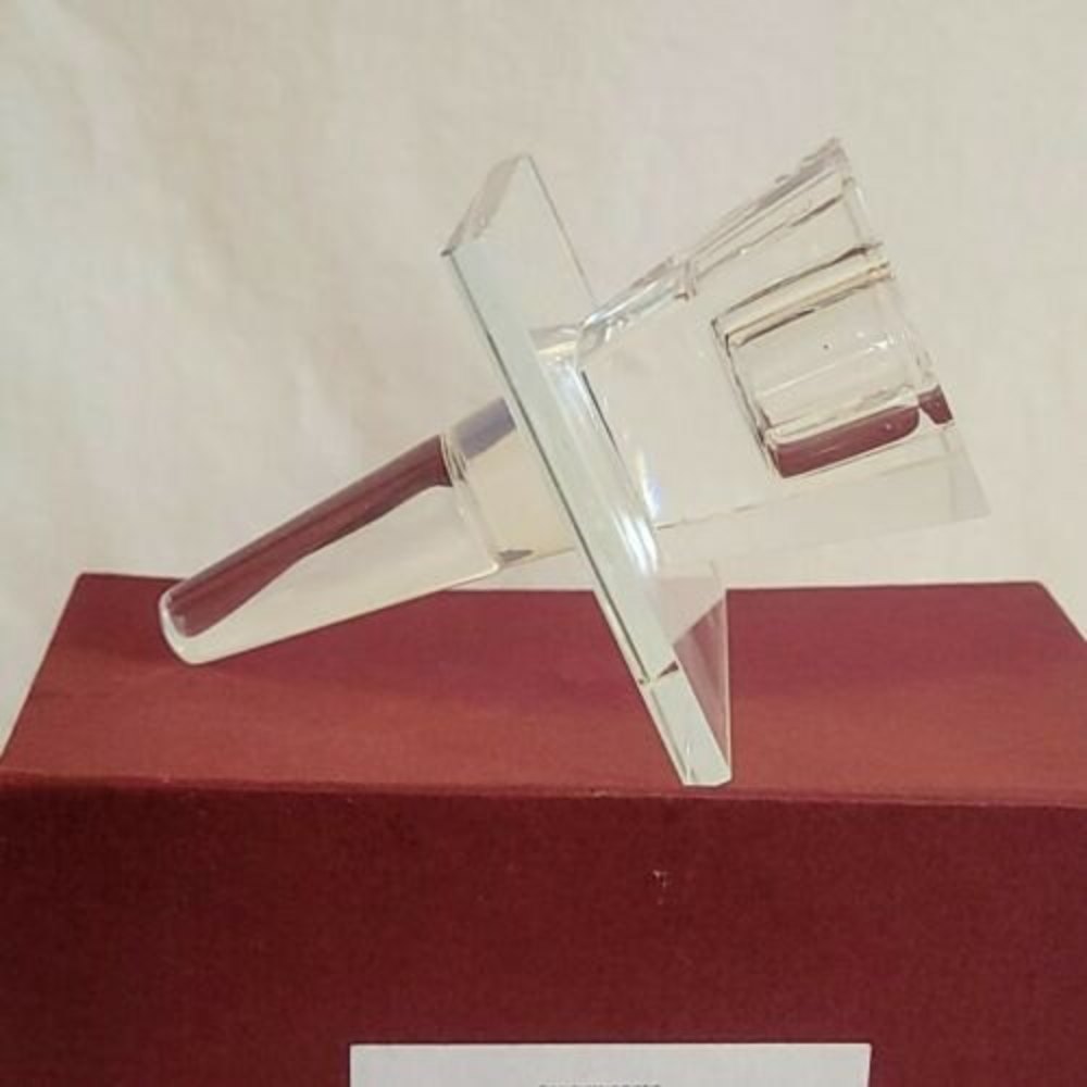 oleg cassini crystal wine bottle stopper candle holder grandmillennial 107811